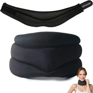 VitaVix Neck Support for Snoring, Ergonomic Neck Pain Relief Collar, Neck Brace for Restful Sleep, Anti-Forward Tilt Neck Traction Device for Neck, Adjustable Soft Foam Support (Large)