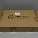Veehoo Original Outdoor Elevated Dog Bed, Cooling Raised Dog Cot for Large Dogs, Portable Standing Pet Hammock Platform with Washable Breathable Mesh, No-Slip Feet, 35.5" x 25.5", Beige Coffee