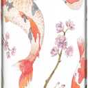 Japanese Koi Fish Flower Flower Vase 3.9x11.8 in Table Centerpiece Plastic Vase Tabletop Display Bouquet Holder for Home and Wedding Decoration (A01)