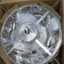 YADZSLY Silver Fandelier Ceiling Fans with Lights, 20" Silver Crystal Chandelier Ceiling Fan with Light Remote Control, Caged Mid Century with 6 Speeds for Bedroom, Living Room, Nursery