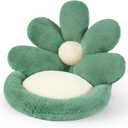 Ditucu Flower Shape Chair Cushion Comfy Kawaii Seat Cushions 19 inch Cute Stuff Pad Lazy Sofa Office Floor Pillow for Gaming Chairs Room Decor Green