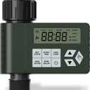 Hose Faucet Water Timer for Outdoor Garden, Ortis Programmable Sprinkler Timer with Rain Delay/Manual/Automatic Mode, IP67 Leak-Proof Design for Lawn Yard, 1 Outlet (Green)