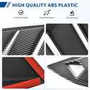 Side Window Louver for Mustang 2024 2025, Carbon Fiber GT Lambo Style Rear Quarter Windshield Sun Shade Cover Side Window Scoop Louvers for Ford Mustang 2024 2025 Accessories