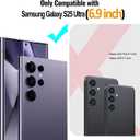 for Samsung Galaxy S25 Ultra Wallet Case with Card Holder, 2X Screen Protector Dual Layer Heavy Duty Protective Hidden Card Slot Case for Galaxy S25 Ultra 6.9" 2025 (Black)