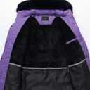 Pefflarge Women's Plus Size Down Coat (Purple)