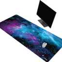 Mydours 55 x 24 inches Gaming Mouse Pad, Extra Large XXL Full Desk Pad, Smooth Fabric & Non-Slip Rubber Mouse Mat, Extended Desk Mat for Gaming, Office and Working (Universe) (55.1" x 23.6")