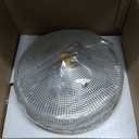 11.8" Mid-Century Semi Flush Mount Ceiling Light, with Clear Glass Shade