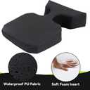 HOMBYS Supportive Breast Pillow for Massage Table, Extra Thick 5" Height Resuable Waterproof Massage Bolster Pillow Cushion for Stomach Sleeper, Beauty Salon SPA Breast Pillow for SleepingBlack, Thickness-5"