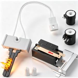 Gas Dryer Repair Kit Contains 338906 Flame Sensor 279311 Igniter 279834 Gas Valve Solenoid Coils - Fit for Maytag Dryers - Replaces WP338906 AP3094251 PS334310 12001349