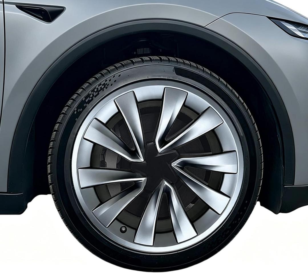 Rim Protector for Model Y Juniper 2025 2026 20” Helix Wheel, ABS+PC Wheel Rim Guard with Scratch & Scuff Protection, Prevents Curb Rash & Scratches, Clip-on Hub Protector Rings