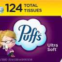 Puffs Ultra Soft Non-Lotion Facial Tissues, 1 Family Box, 124 Tissues Per Box