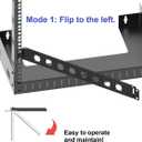 1U Hinged Rack Panel 8D XLR HDMI Audio Rack Mount Panel for 19 inches Rack Mount (1U8D)