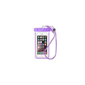 2pcs Glow-in-The-Dark airbag Mobile Phone Dry Bag with Touch Screen Diving Adaptation to iPhone16.15.14.13 Series (Luminous - Purple)