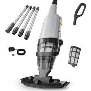 Handheld Pool Vacuum Cleaner, Updated Cordless Pool Cleaner with Powerful Suction, 15 GPM, Great for Dirt Sand Debris for Hot Tub Spa Floor Pool (Gray)