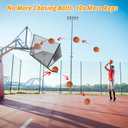 Upgrade Basketball Shot Trainer with Net Return Attachment, Heavy Duty Basketball Rebounder Ball Return for Basketball Hoop fit 18" Basketball Rim for Outdoor Indoor