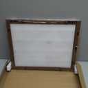 11x14 Floating Picture Frame - Brown Solid Wood Frame for Pressed Flower - Real Glass of Front - Use as 8x10 or 5x7 Picture Frame - for Wall Mount Display (Brown, 1 Pack)