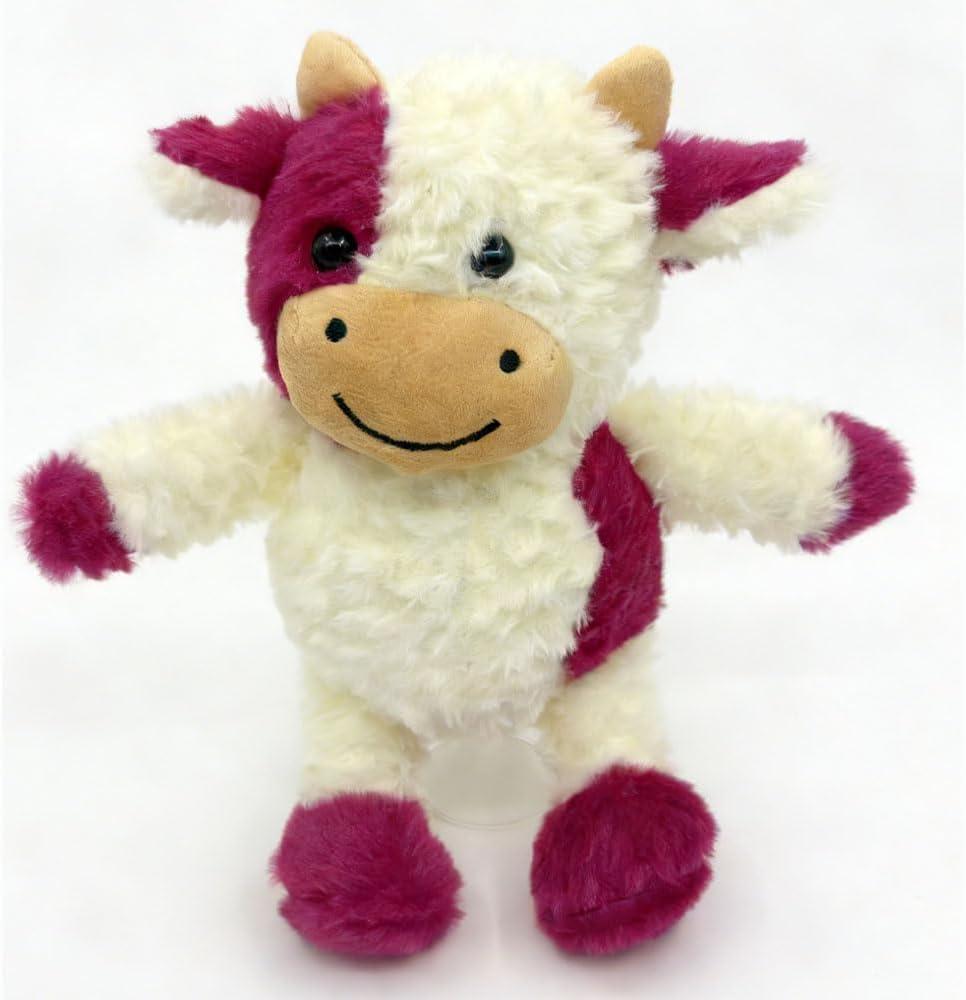 2 x YUKOUQIAN Cow Stuffed Animal Cow Plush Doll Toy 11.8 inch for Girls Boys (Stand Cow red)