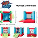 ACTION AIR Toddler Inflatable Bounce House w/Blower, Durable Sewn & Extra Thick for Indoor/Outdoor Fun with Slide