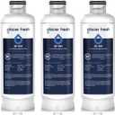GLACIER FRESH Replacement for DA97-17376B Refrigerator Water Filters, HAF-QIN, HAF-QIN/EXP, DA97-08006C, RF23M8070SG, RF23M8070SR, RF23M8090SG, RF23M8090SR, RF23M8570SR, RF23M8590SG (3 Pack)
