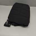 CLUCI Puffer Shoulder Bag Puffy Crossbody Purse for Women Middle Tote Bag Lightweight Cotton Padded Hobo Handbag (Black)