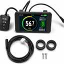 Electric Bike LCD Display, Universal 24V 36V 48V 52V 60V 72V 5Pins Waterproof Connector ABS Speedometer Compatible Multi Protocol for E Bike Conversion and Cycling Enthusiasts
