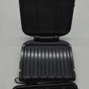 George Foreman 4-Serving Removable Plate Electric Grill and Panini Press, George Tough Non-Stick Coating, Drip Tray Catches Grease, Black