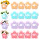 Zhanmai 20 Pcs Medium 9.6 x 9.6 x 3.4 Mom Gift Box 50ft Crystal Beads Garland Strand Multifunctional Bouquet Bags Acrylic Diamond Beads String Roll for Mother's Day Birthday (Orange, Purple, Green)