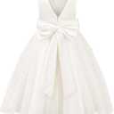JerrisApparel Flower Girls Dress Wedding Satin Dresses Princess Birthday Party Prom Ball Gown