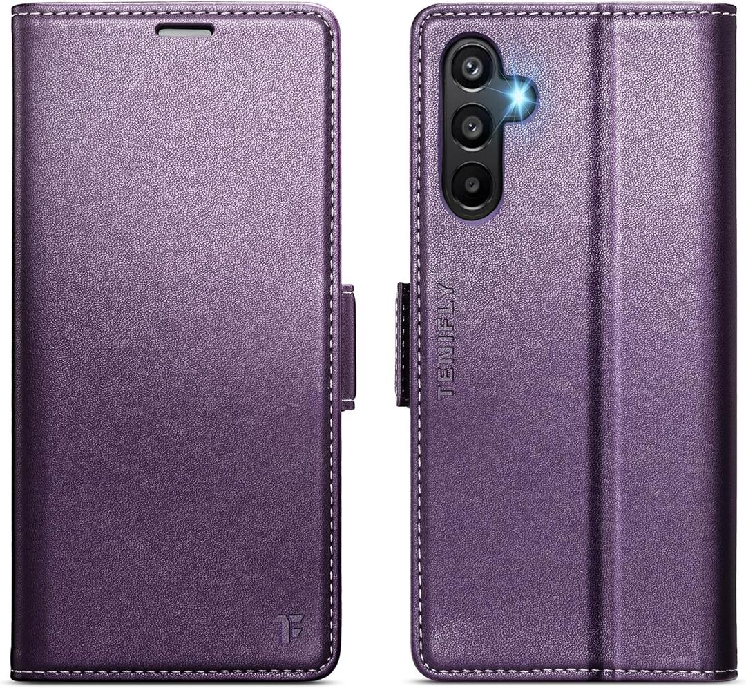 for Samsung Galaxy A16 Case Wallet with RFID Blocking Card Holder, PU Leather Kickstand Protective Flip Phone Cover Fit for Galaxy A16 5G 6.7", Purple