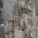 Abstract 9x12 Washable Rug: Modern Ultra Non Slip Area Rug Soft Carpet Foldable Distressed Stain Resistant Neutral Rugs for Living Room Bedroom Decor Large Indoor Farmhouse Rug 9'x12' Brown Gray