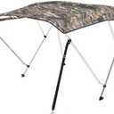 KING BIRD 3-4 Bow Bimini Boat Top Cover Sun Shade Boat Canopy Waterproof 1 Inch Stainless Aluminum Frame 46" Height with Rear Support Poles and Storage Boot 6 Colors -11 Sizes (camouflage)