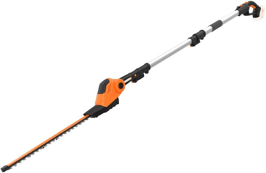 WORX WG252.9 20V 20" Cordless Hedge Trimmer, Reach Up to 12 Inch, Extended Pole, 180 Rotation Head, PowerShare  Tool Only