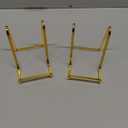 LIONWEI LIONWELI Decorative Plate Stand Holder Picture Frame Stand Easel Display Stand Gold (6 inch (2 pieces))