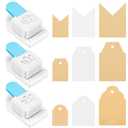 Fuutreo 3 Pcs 3 in 1 Tag Corner Punch for Paper Crafts 1.5''/ 2''/ 2.5'' Small Hole Gift Tag Paper Punches for Tags Card Making Scrapbooking Arts Perfurador DIY Projects, 3 Styles