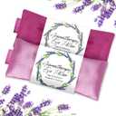 Weighted Eye Mask for Sleep, Yoga, Meditation, Lavender Eye Pillow Heated for Headache, Sinus, Dry Eyes Relief, Moist Heat Mask Purple Relaxation Gifts for Women (Purplex)