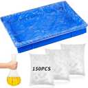 Tondiamo 150 Pieces Disposable Rabbit Cage Liner Plastic Bunny Cage Liner Bag Clear Guinea Pig Cage Liner Leak Proof Plastic Cage Liners for Hedgehog Hamster Small Animals Litter Pan