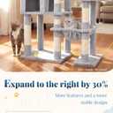 Hey-brother Cat Tree Tower, Wide Base, 5 Platforms for Multi-Cats, MPJ074W