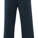 ZJCT Womens Sweatpants Wide Leg Loose Pants High Waisted Drawstring Casual Baggy Lounge Yoga Pants with Pockets (Large, Navy Blue)