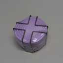 ABenkle 8 Pcs Drink Coasters with Holder, Cotton Woven Absorbent Coasters for Drinks, Minimalist Home Decor Coaster Set for Wooden Tabletop Protection Table, 4.3 inches (Purple)