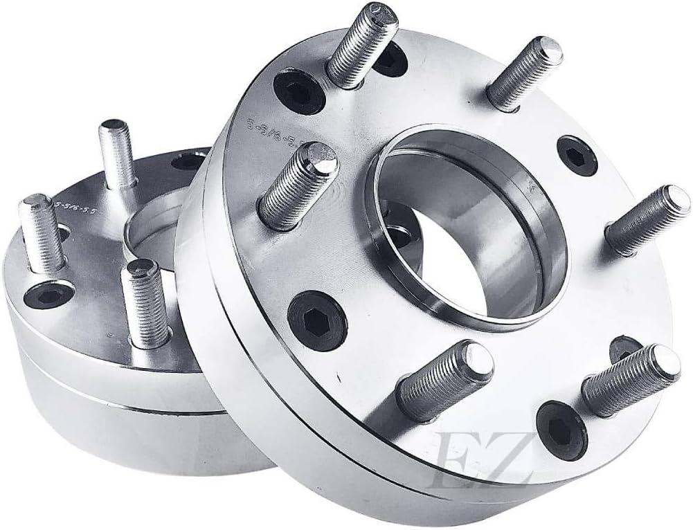 2 Wheel Adapters 5x5.5 to 6x5.5 | 5x139.7 to 6x139.7 Fits Dodge Ram 1500 Hub with Lip to Hub Centric Fit 6 Lug Chevy GMC Wheels