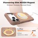 for iPhone 17 Pro Case, Compatible with MagSafe, Screen Protector +[Integrated Silicone Camera Control Button], Shockproof Protective Magnetic Case for iPhone 17 Pro 6.3", Light Brown