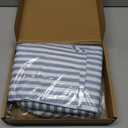 Amazon Basics Lightweight Super Soft Easy Care Microfiber 3 Piece Bed Sheet Set With 14-inch Deep Pockets - Twin, Dusty Blue Pinstripe, Printed