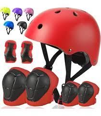 Kids Bike Helmet Set, CPSC Certified with Knee Pads Elbow Pads Wrist Guards,Adjustable Helmet for Ages 3-5-8-15 Toddler Kids&Youth,Bicycle Skateboarding (Small ( 3- 9 years ),RED)