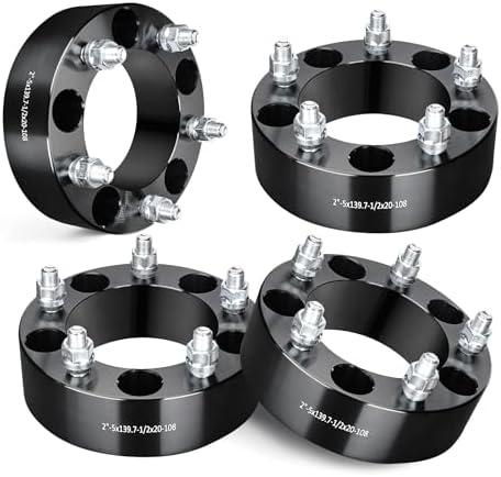 EVIL ENERGY 5x5.5 Wheel Spacers 2 inch Compatible for Ford F-150 1975-1996,Jeep CJ7 1976-1986,Dodge Ram 1500 1994-2001, 5x139.7 mm 5 Lugs 108 mm Hub Bore 1/2x20 Studs Black, Not Hubcentric