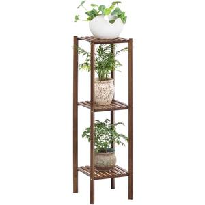 COPREE Bamboo Utility 3 Tier Plant Stand Rack Multiple Flower Pot Holder Shelf Indoor Outdoor Planter Display shelving unit for Patio Garden