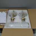 Gold Bathroom Wall Sconces Set of 2, Modern Wall Sconces Set of Two Hardwired, Bathroom Vanity Light Fixtures with Clear Glass, Gold Wall Mounted Lights for Living Room Corridor Mirror Bedroom Stairs