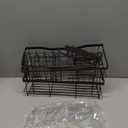 Premium Stainless Steel Shower Enclosure Non Perforated Bathroom Shelf Shower Rack Sticky Shower Box 5 Pack Black Stainless Steel Bath Organizer Bathroom Storage and Home Decoration