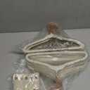 Baby Velvet Hangers 30 Pack - 11 Inch Premium Felt Non Slip Kids Hanger for Infant & Toddler Clothes - 0.2" Slim Space-Saving Baby Felt Hangers for Children's Closet with 10 Clips - Beige