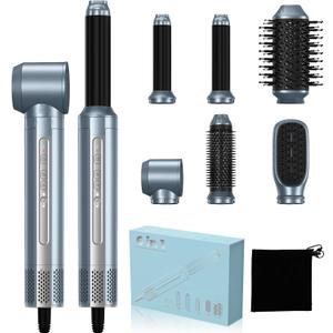 Hair Dryer Brush,Blow Dryer Brush with Attachments,110000 RPM Curly Twist 6 in 1 Air Style, Professional Ionic Hair Styling Tool, Left & Right Air Curler, Volumizer