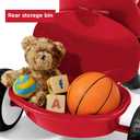 Radio Flyer Deluxe Steer & Stroll Trike, Red, for Kids 2-5, 2-in-1 Parent Steer Tricycle, Removable Push Handle, Adjustable Seat, Steel Frame, Covered Storage Bin, Tricycle for Toddlers and Kids